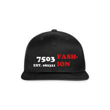 Load image into Gallery viewer, TRI01 Snapback Baseball Cap - black