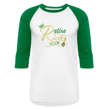 Load image into Gallery viewer, RRC Unisex Baseball T-Shirt - white/kelly green