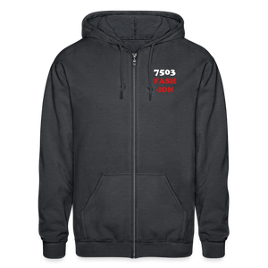 TRi-01 Men Zip Hoodie - deep heather