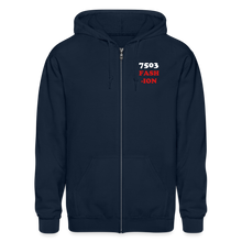 Load image into Gallery viewer, TRi-01 Men Zip Hoodie - navy
