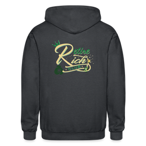 Retire Rich Club Zip Hoodie - deep heather